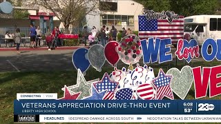 Veterans appreciation drive-thru event at Liberty High School