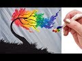 Rainbow Willow Tree Q Tip Acrylic Painting for Beginners tutorial 🌈🎨💜 Rainbow Willow Tree Q Tip Acrylic Painting for Beginners tutorial 🌈🎨💜