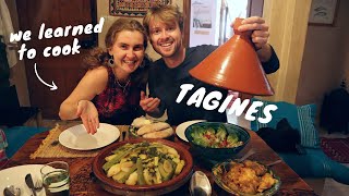 LEARNING TO COOK MOROCCAN FOOD | A LOCAL TAUGHT US | Vegetable \u0026 Chicken Tagine + Moroccan Salad