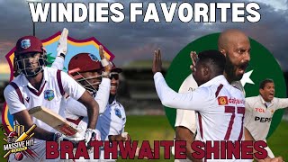 WEST INDIES favorites as Pakistan stutter in 254 chase. Day 2 Review