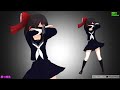 【mmd】疑心暗鬼【霊夢制服＋水着改変モデル】1080p