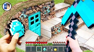 Minecraft in Real Life POV - UNDERGROUND DIAMOND BASE Realistic Minecraft 創世神第一人稱真人版
