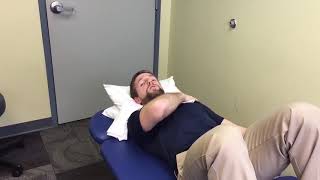 Supine cervical SNAG to improve rotation