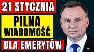 21 STYCZNIA! PILNA WIADOMOŚĆ DLA EMERYTÓW! W SEJMIE CHCĄ DODATKOWO PODNIEŚĆ EMERYTURY W 2025 ROKU!