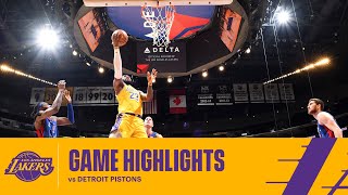 HIGHLIGHTS | Los Angeles Lakers vs  Detroit Pistons