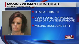 Pennington County officials say Jessica Story's body found in wooded area