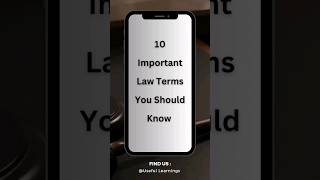 10 Important Law Terms You Should Know | Law Terminology