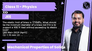 The elastic limit of brass is 379 MPa. What should be the minimum diameter of a brass rod if it i...