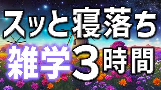 【眠れる男性AIの声】スッと寝落ちできる雑学朗読3時間【睡眠用・寝ながら聴ける】