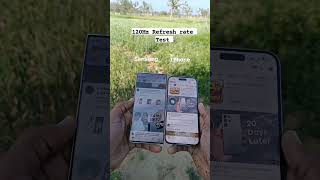 120HZ Refresh rate test Iphone14pro vs Samsung galaxy S23 ultra #refresh #test #iphone14pro #samsung