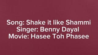 Shake it like Shammi - Lyrics (English Translation)