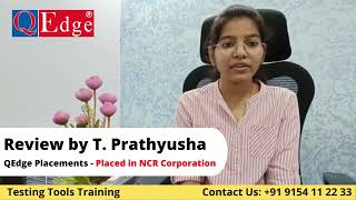 #Testing #Tools Training & #Placement  Institute Review by Prathyusha @qedgetech Hyderabad