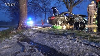 13.04.2019 - VN24 - 21-year-old crashes against a tree after overtaking attempt on snow