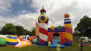 World's largest bouncy castle goes down a storm at music festival