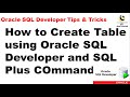 How to Create Table using Oracle SQL Developer and SQL Plus ? || Oracle SQL Developer Tutorial