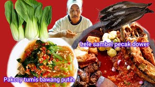 Lele sambel pecak dengan pakcoy tumis bawang putih #kuliner #makanan #masiyun #sobatngarit #fyp #up