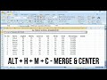 ms excel shortcut key merge and center ~ ms excel main merge and center ~ ms excel tip and trick