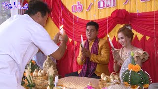 ពិធីចងដៃកូនប្រុសស្រីស្រុកថ្កូវខ្មែរក្រោម - lễ cột tay đám cưới khmer krom