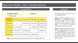 Regression Models - Step 1 : Variable Selection (Part 2)