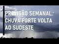 PREVISÃO SEMANAL- até 12/11 - Alerta para chuva intensa no Interior do País.