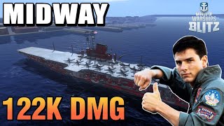 Insane Gameplay! Uss Midway 122k Damage - World of Warships Blitz