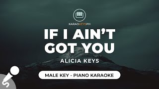 If I Ain't Got You - Alicia Keys (Male Key - Piano Karaoke)