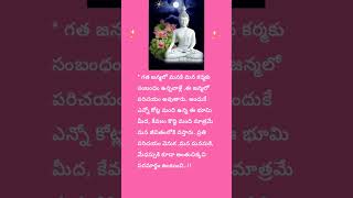 గత జన్మలో మనకి మన కర్మకు సంబంధం ఉన్నవాళ్లే ఈ జన్మలో పరిచయం అవుతారు! #shorts #telugu shorts#ytshorts