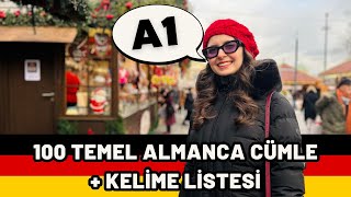 15 DAKİKADA 100 TEMEL ALMANCA CÜMLE 🇩🇪 A1