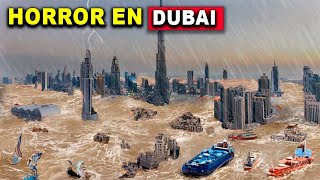 DUBAI! La peor tormenta de 1 año ocurre en 1 día, Mira cómo las aguas llegaron al desierto