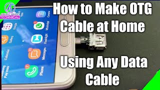 Turn any Data Cable into OTG Cable - How to make OTG cable at home using any Data Cable