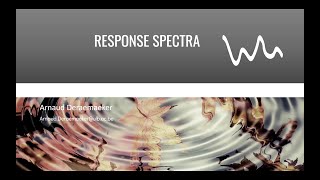 Vibrations : Response Spectra
