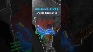 Krishna River and It's Major Tributaries #geography #river #india #krishnariver #upsc #ssc