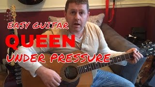 Under Pressure - Queen - Acoustic Guitar Tutorial