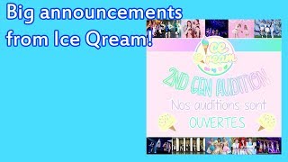 【Ice Qream】Announcement concerning Supaku and 2nd Generation Audition!