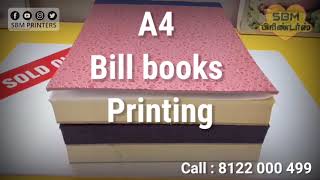 Bill Book  : A5 and A4 Size Single /  Multi Color Printing