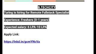 Turing is hiring for Remote Fullstack Specialist