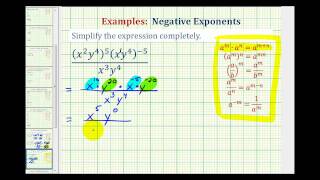 Ex 3: Simplify an Exponential Expression with Negative Exponents