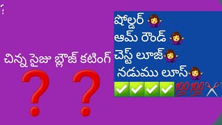 చిన్న సైజు బ్లౌజ్ కట్ చేసుకోవడం ఎలాగో తెలియడం లేదా చిన్న సైజు అంటే ఎంత???@sreenumaha