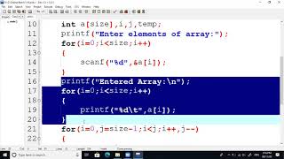 Array | Reverse of 1D Array | C Language