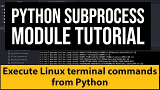 Python :Execute linux terminal commands from Python Script using Subprocess Module | Print stdout