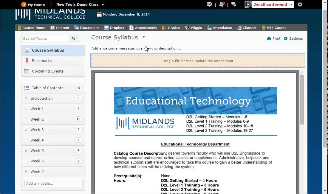 D2l Brightspace V10 4 Post Course Syllabus Youtube