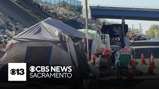 Stockton homeless issued notice to vacate area near shelter construction