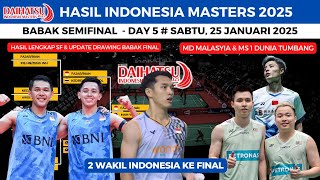 Hasil Semifinal Indonesia Master 2025 ~ FajRi \u0026 Jojo Ke FINAL ~ MD Malaysia \u0026 MS 1 dunia Tumbang