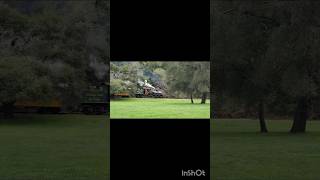 Roaring camp steam engine train through redwoods, Felton near santa cruz, California