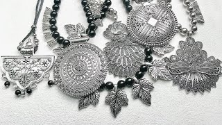 Oxidised jewellery || 6 Oxidised silver necklace making ideas