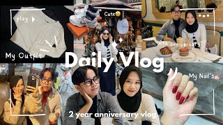 04# Daily Vlog: 2 year Anniversary | gifts, shopping, dinner, caffe! 🤎🧸🍂