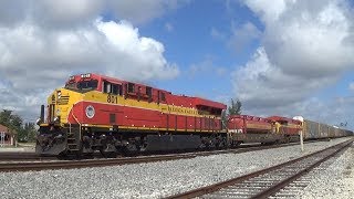 Nice DAYLIGHT Freight Trains - FEC 121-20 and FEC 109-21 - 3/21/20