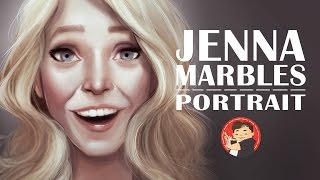 Jenna Marbles Portrait SpeedPaint by Marc Lopez