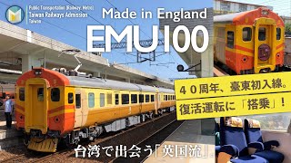 [4K 海外鉄道] TRA 臺鐵 'BRITISH LADY 英國貴婦' 元老自強號 EMU100 2018.07.29 [台湾国鉄 台湾鉄路の初代自強号EMU100乗車!「英国式」の車体を徹底記録]