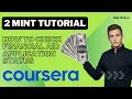 How to Check Your Financial Aid Application Status on COURSERA | 2 Minutes Tutorial